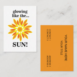 Tarjeta De Visita El Sol Brilla Como El Sol