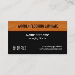 Tarjeta De Visita El suelo de madera laminado de madera PERSONALIZA