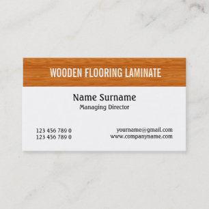 Tarjeta De Visita El suelo de madera laminado de madera PERSONALIZA