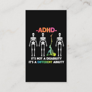 Tarjeta De Visita El TDA/H no es discapacitable, Skeleton de diferen