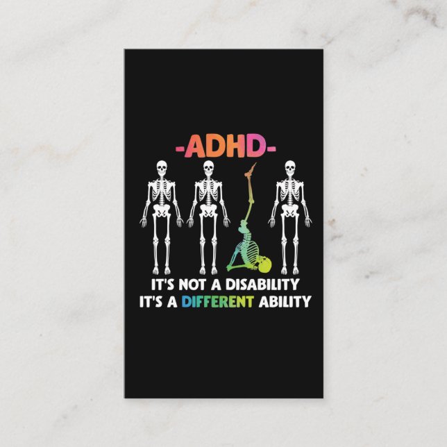 Tarjeta De Visita El TDA/H no es discapacitable, Skeleton de diferen (Anverso)