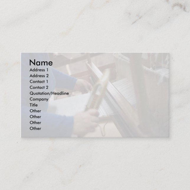 Tarjeta De Visita El tejer azoreno de la artesana (Anverso)