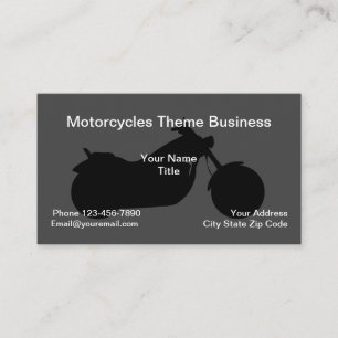 Tarjeta De Visita El tema de la motocicleta simple