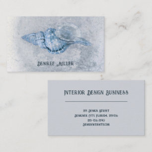 Tarjeta De Visita El tema de la playa azul marino