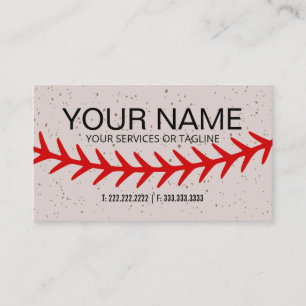 Tarjeta De Visita El tema de los Stitches Rojos del Béisbol