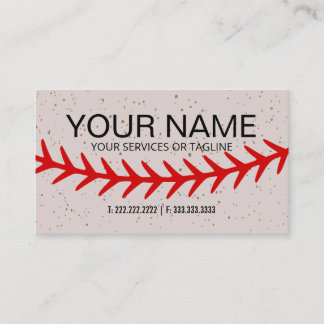 Tarjeta De Visita El tema de los Stitches Rojos del Béisbol