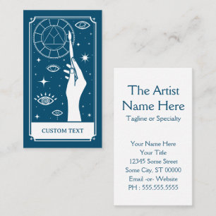 Tarjeta De Visita el texto del artista tarot personalizado