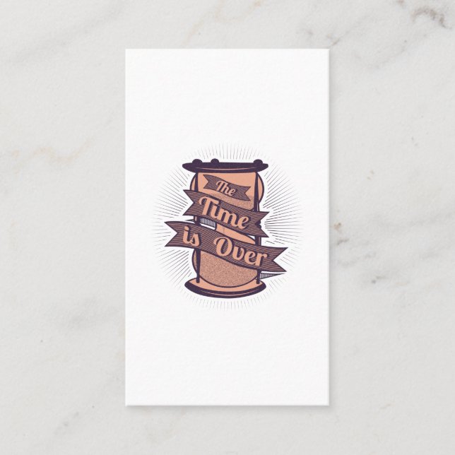 Tarjeta De Visita el tiempo se acabó (Anverso)