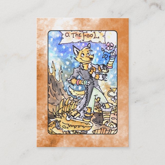 Tarjeta De Visita El tonto Tarot (Anverso)