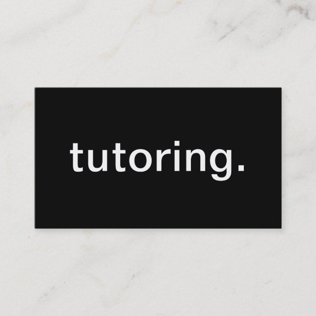 Tarjeta De Visita El Tutoring (Anverso)