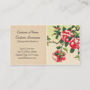 Tarjeta De Visita El ukiyo-e de Camelia Nishimura Hodo florece arte