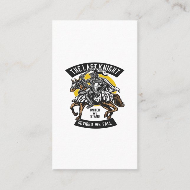 Tarjeta De Visita El último caballero (Anverso)