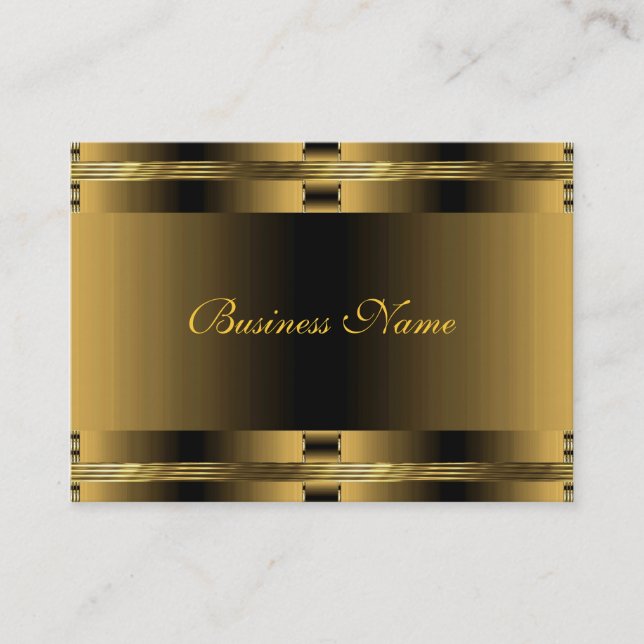 Tarjeta De Visita El viejo oro del negocio Art Deco (Anverso)