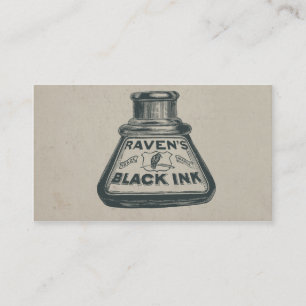 Tarjeta De Visita El vintage Ravens el envase negro de la tinta
