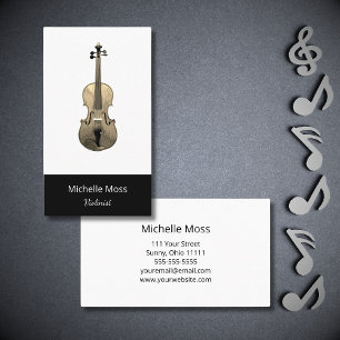 Tarjeta De Visita El violinista de la música clásica elegante