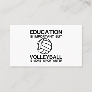 TARJETA DE VISITA EL VOLEIBOL IMPORTANTE PARA LA EDUCACIÓN ES MÁS 