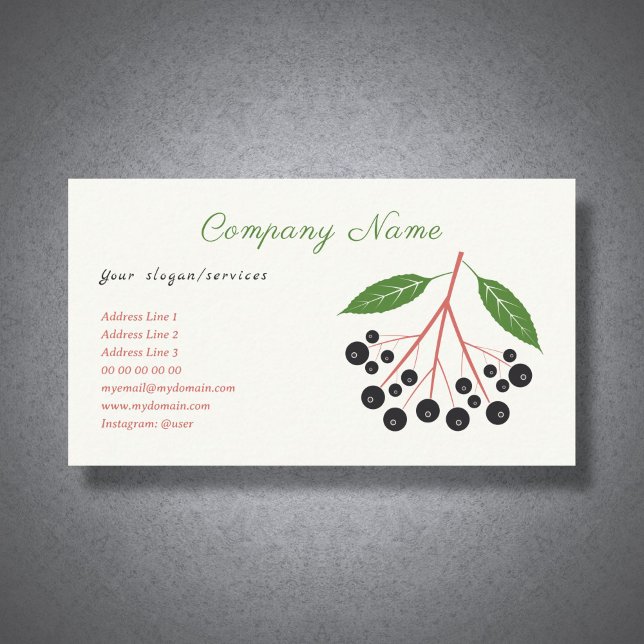 Tarjeta de visita Elderberry (Elderberry Business Card)