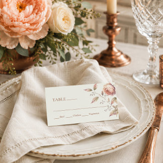 Tarjeta De Visita Elección de comida de recepción de boda elegante d