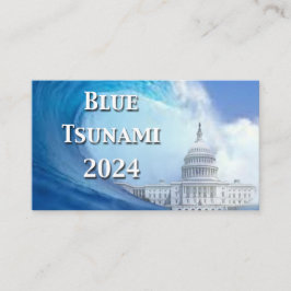 Tarjeta De Visita Elecciones Blue Tsunami 2024