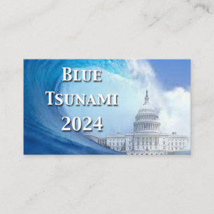 Tarjeta De Visita Elecciones Blue Tsunami 2024