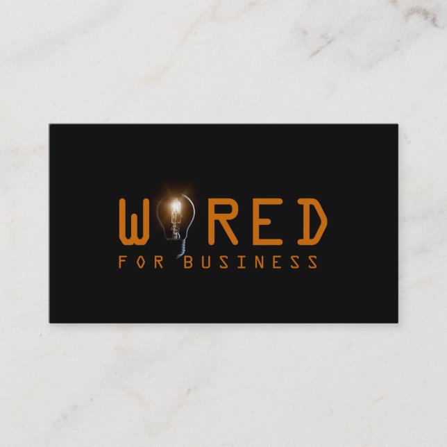 Tarjeta De Visita Electric, Electrician, Business Card (Anverso)