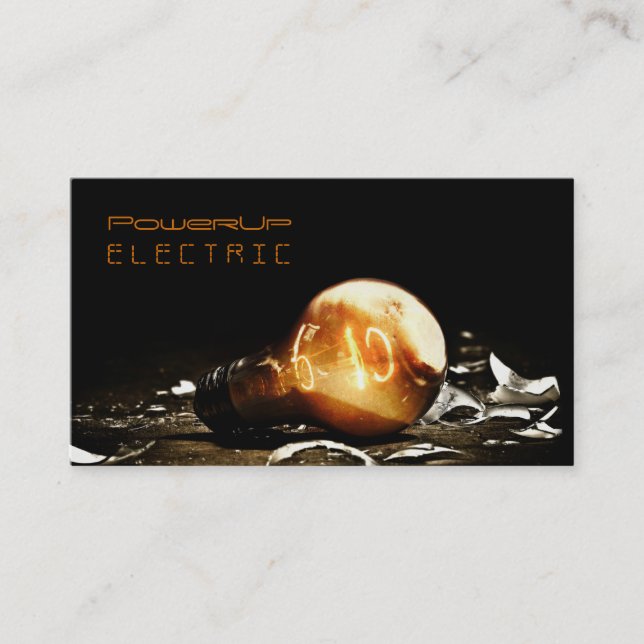 Tarjeta De Visita Electric, Electrician, Business Card (Anverso)