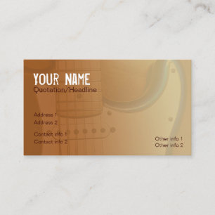 Tarjeta De Visita Electric Gold Music Business Card