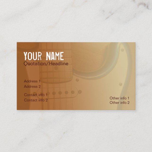 Tarjeta De Visita Electric Gold Music Business Card (Anverso)