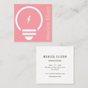 tarjeta de visita eléctrica de moda