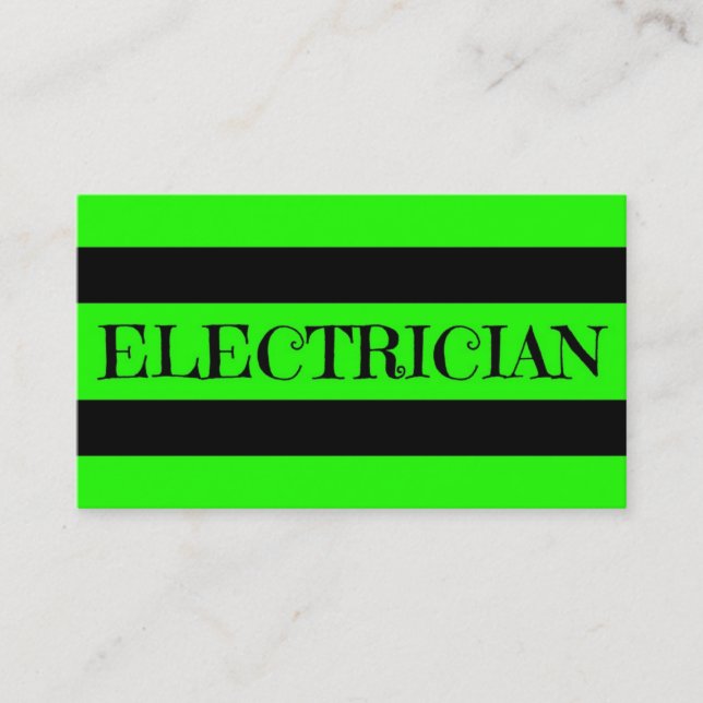 Tarjeta de visita eléctrica Neon Green (Anverso)