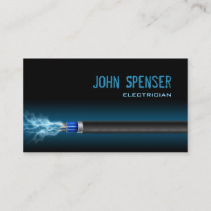 Tarjeta de visita eléctrica simple del