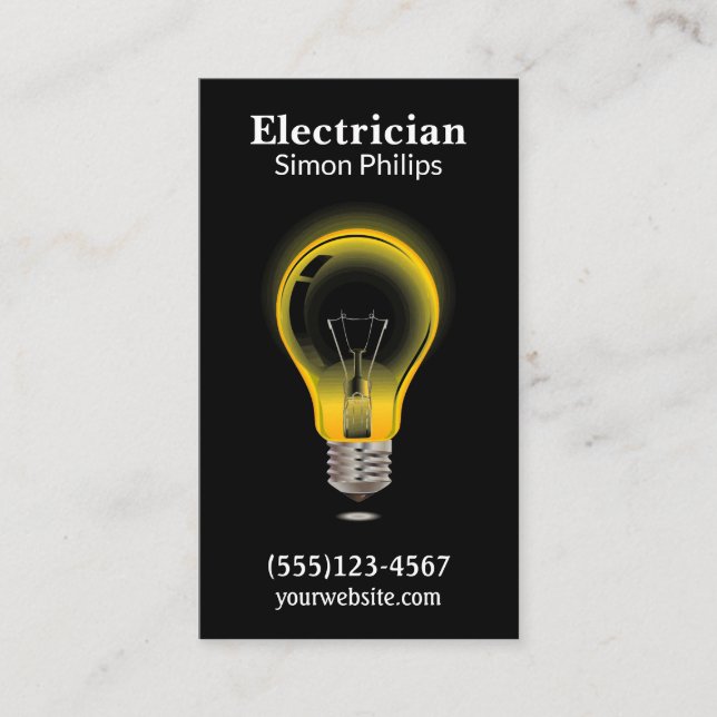 Tarjeta De Visita Electrician Handyman (Anverso)