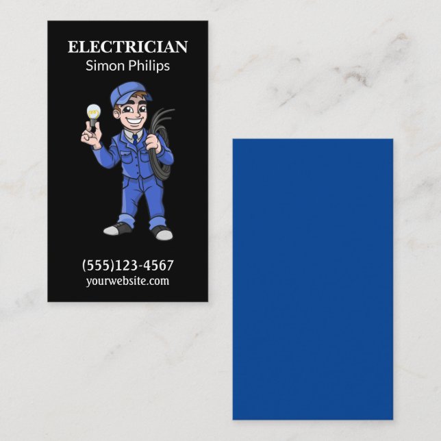 Tarjeta De Visita Electrician Handyman (Anverso / Reverso)
