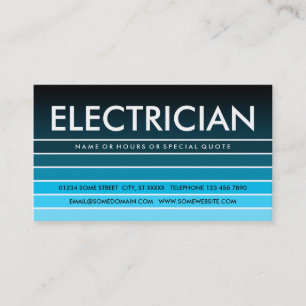 Tarjeta De Visita ELECTRICIANO de muestra azul