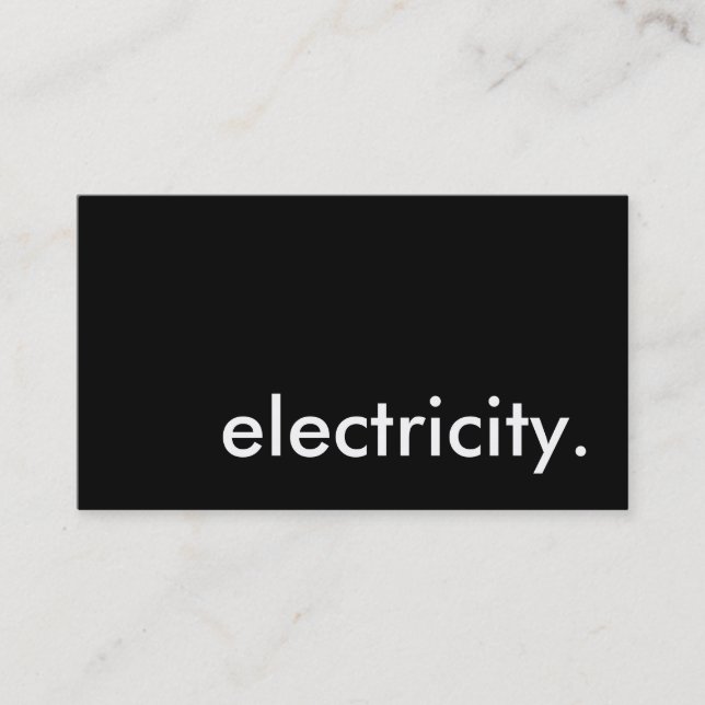 Tarjeta De Visita electricidad. (Anverso)