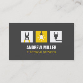 Tarjeta De Visita Electricidad de la lámpara de la herramienta y el 