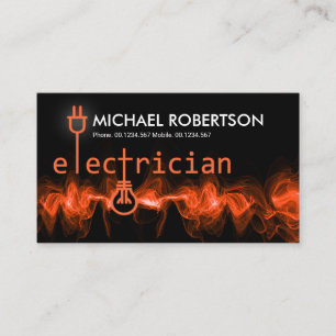 Tarjeta De Visita Electricidad de señalización eléctrica de relámpag