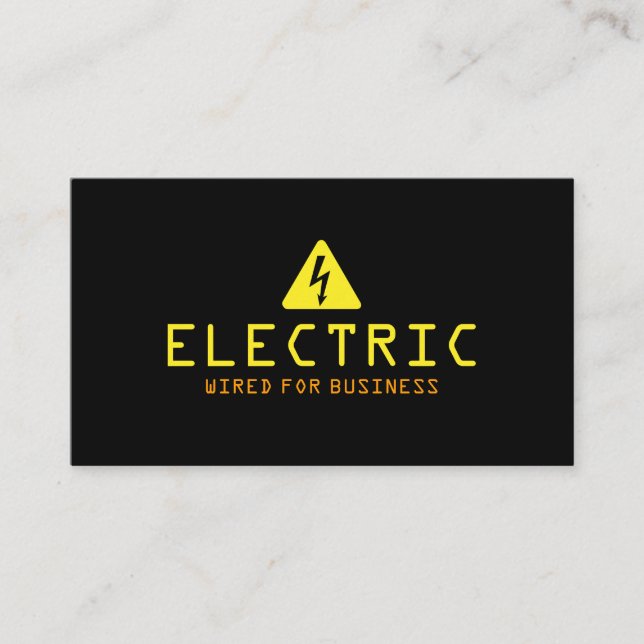 Tarjeta De Visita Electricidad eléctrica (Anverso)
