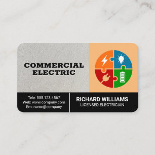 Tarjeta De Visita Electricidad, potencia y energía