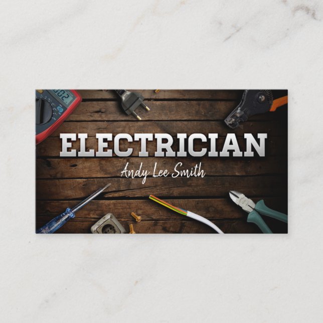 Tarjeta De Visita  Electricista (Anverso)