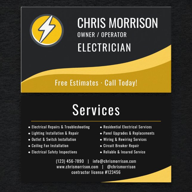 Tarjeta De Visita Electricista (Subido por el creador)