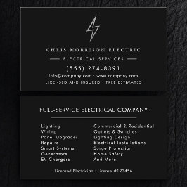 Tarjeta De Visita Electricista – Compañía Eléctrica Moderna