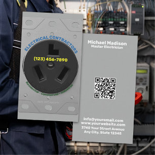 Tarjeta De Visita Electricista   Contratista Eléctrico