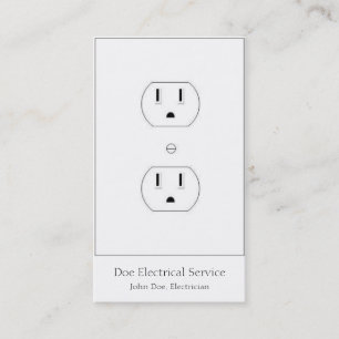 Tarjeta De Visita Electricista/contratista eléctrico/blanco vertical