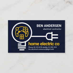 Tarjeta De Visita Electricista de cableado eléctrico de bujía
