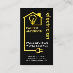 Tarjeta De Visita Electricista del circuito de cableado eléctrico d
