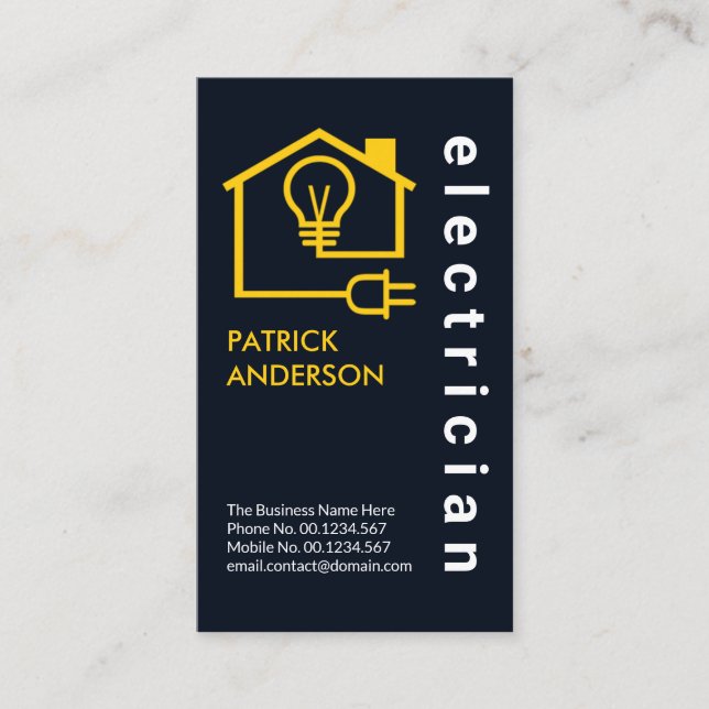 Tarjeta De Visita Electricista del circuito de cableado eléctrico do (Anverso)