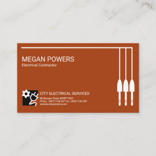 Tarjeta De Visita Electricista del marco de la frontera de la