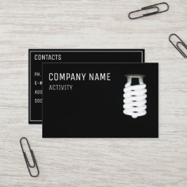 Tarjeta De Visita Electricista/diseñador ligero