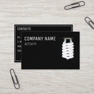 Tarjeta De Visita Electricista/diseñador ligero
